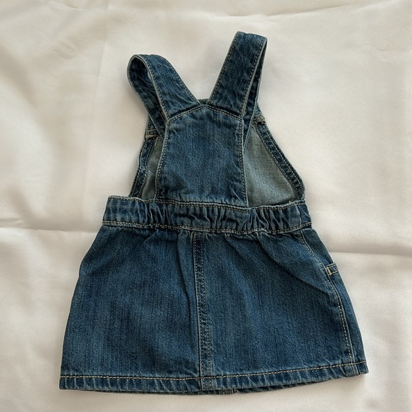 Infant girls denim skirt overalls - Picture 2 of 3
